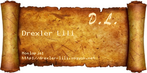 Drexler Lili névjegykártya